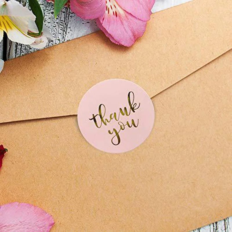 100 - 500pcs Round Clear Merry Stickers Thank You Card Box Package Label Sealing Stickers Wedding Decor Stationery - Kaiju Mafia