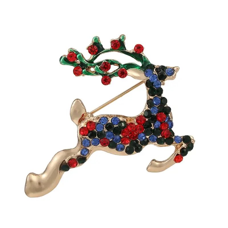 Christmas Rhinestone Brooch Pins - Kaiju Mafia