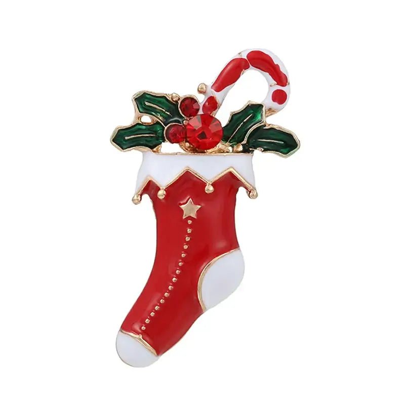 Christmas Rhinestone Brooch Pins - Kaiju Mafia