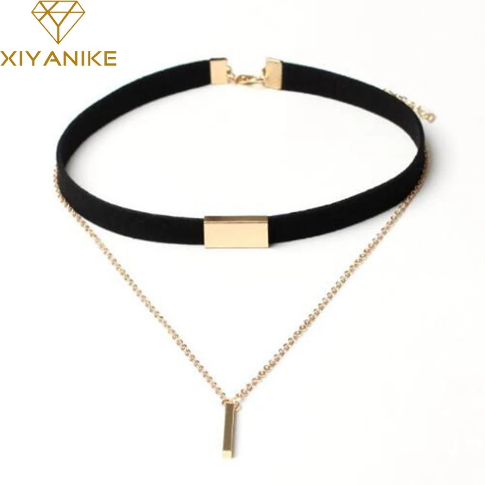 Black Velvet Choker Necklace - Kaiju Mafia