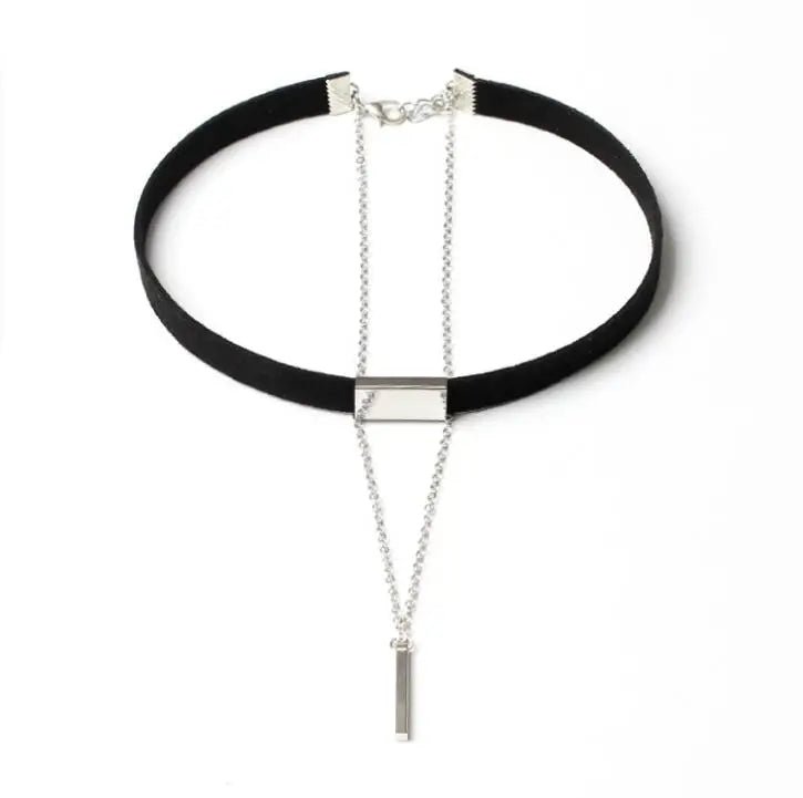 Black Velvet Choker Necklace - Kaiju Mafia