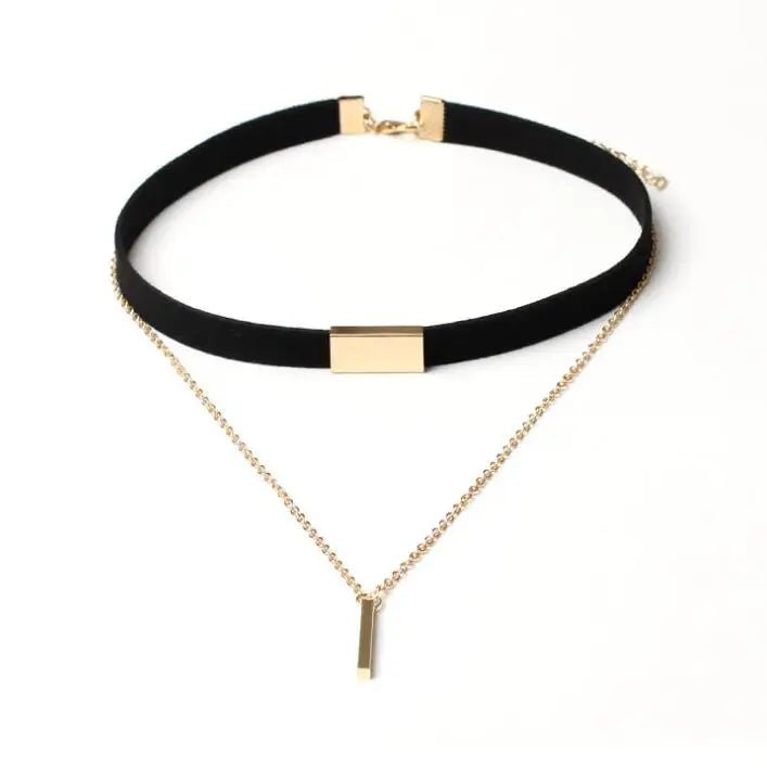 Black Velvet Choker Necklace - Kaiju Mafia