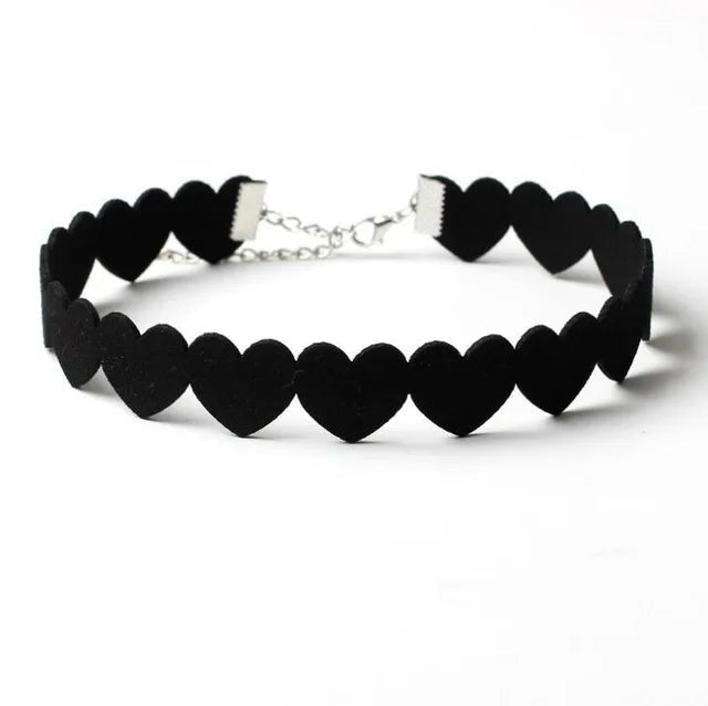 Black Velvet Choker Necklace - Kaiju Mafia