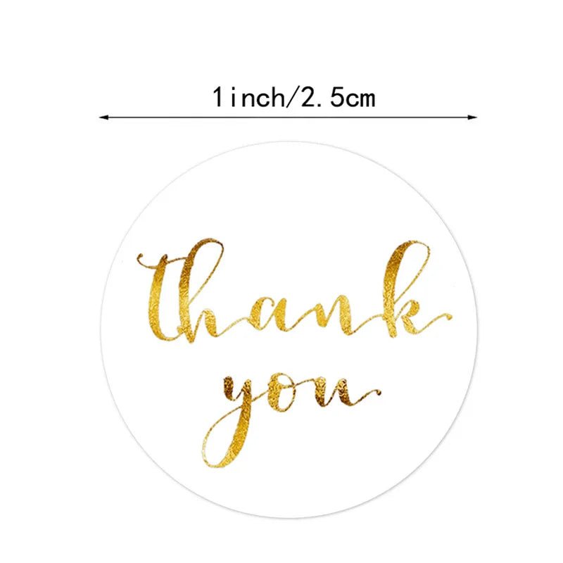 100 - 500pcs Round Clear Merry Stickers Thank You Card Box Package Label Sealing Stickers Wedding Decor Stationery - Kaiju Mafia