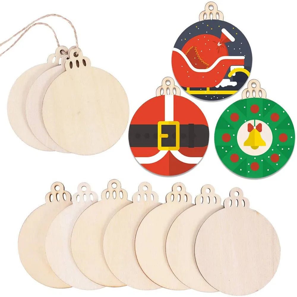 Christmas Wooden Slices Ornaments - Kaiju Mafia