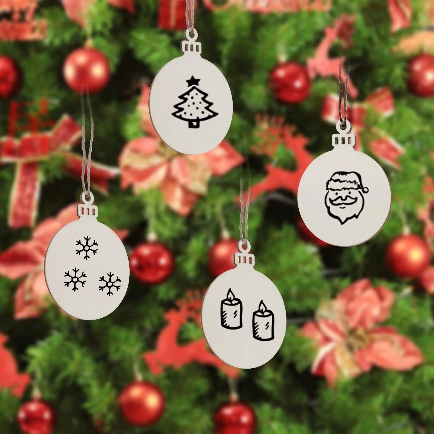 Christmas Wooden Slices Ornaments - Kaiju Mafia