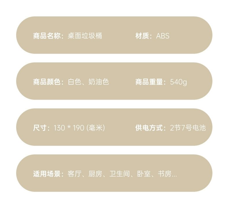 Smart Sensor Desktop Trash Bin Home Office Children Bedroom Bathroom Mini Small Sized Barrel Cute Accessible Luxury - Kaiju Mafia