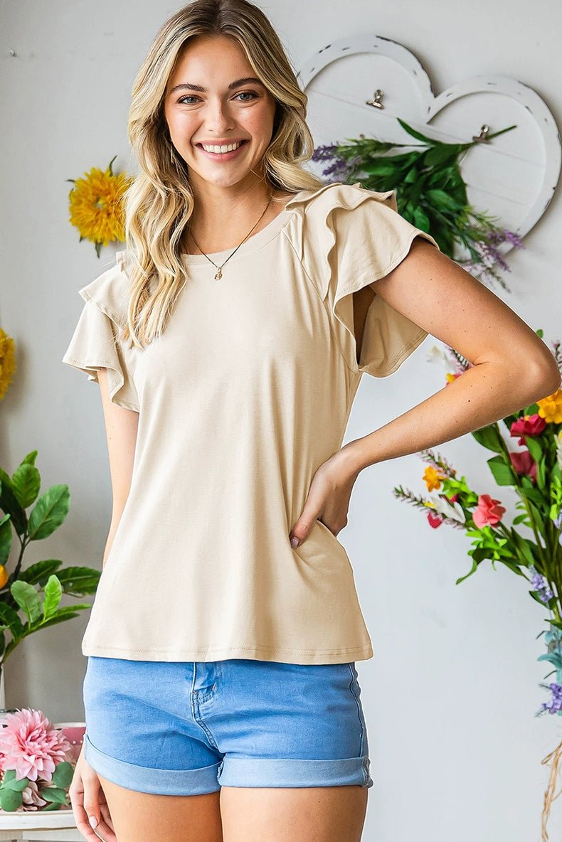 Pleated Summer Silm Thin Top T-shirt with Short Sleeves - Kaiju Mafia