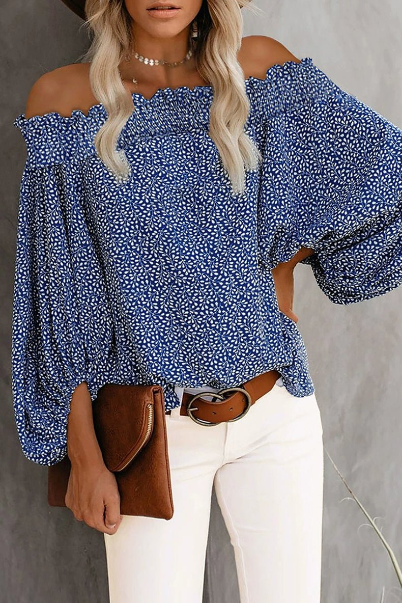 Off - the - Shoulder Fashion off - Neck Trendy Loose Chiffon Shirt - Kaiju Mafia