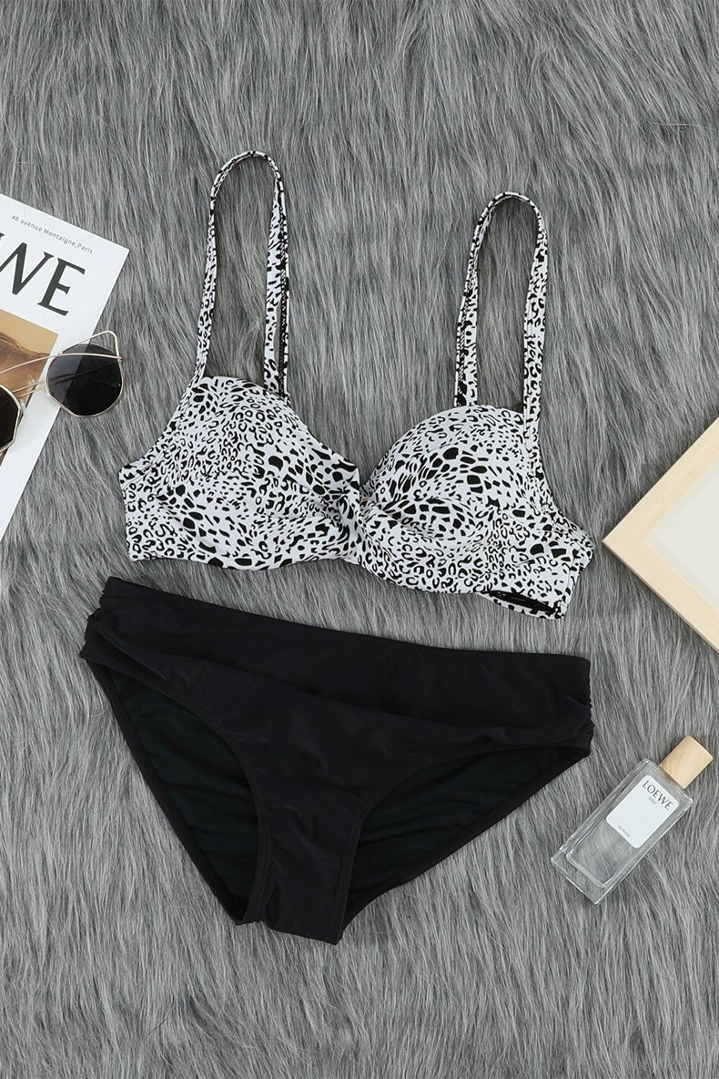 2024 Summer New Arrival Seaside Vacation Separates Swimsuit Fashion Exposed Navel Trendy Print Bikini Swimsuit for Women - Kaiju Mafia