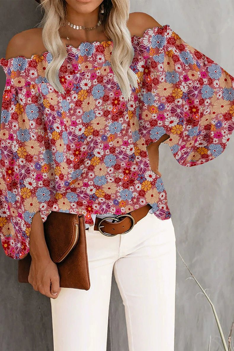 Off - the - Shoulder Fashion off - Neck Trendy Loose Chiffon Shirt - Kaiju Mafia