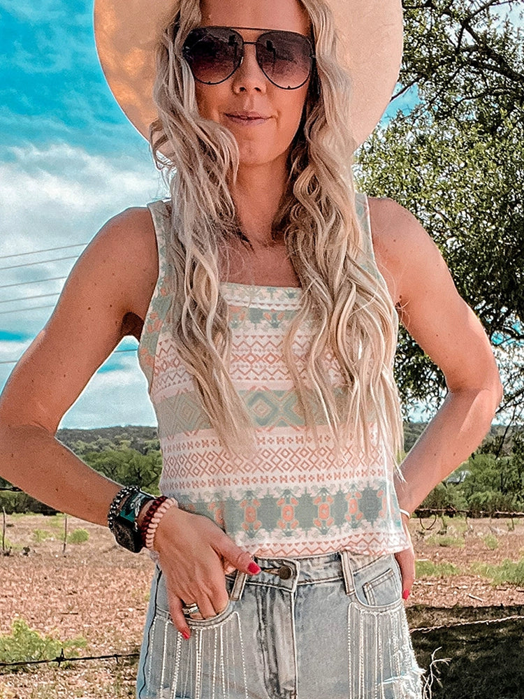 New Arrival Print Fashion Sleeveless Pullover Women&