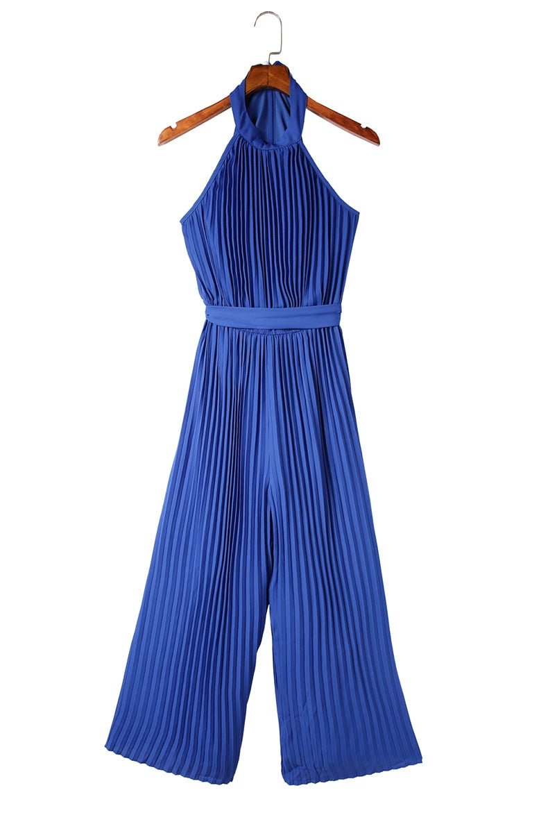 2024 Summer New Arrival Pure Color Halter Jumpsuit Women&