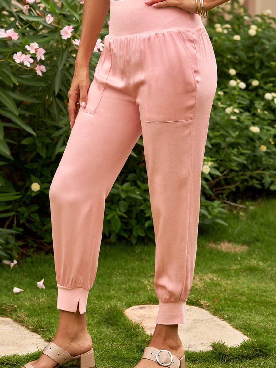 High Waist Nine Points European and American Fashion Minimalist Loose - Fit Tappered Trousers - Kaiju Mafia