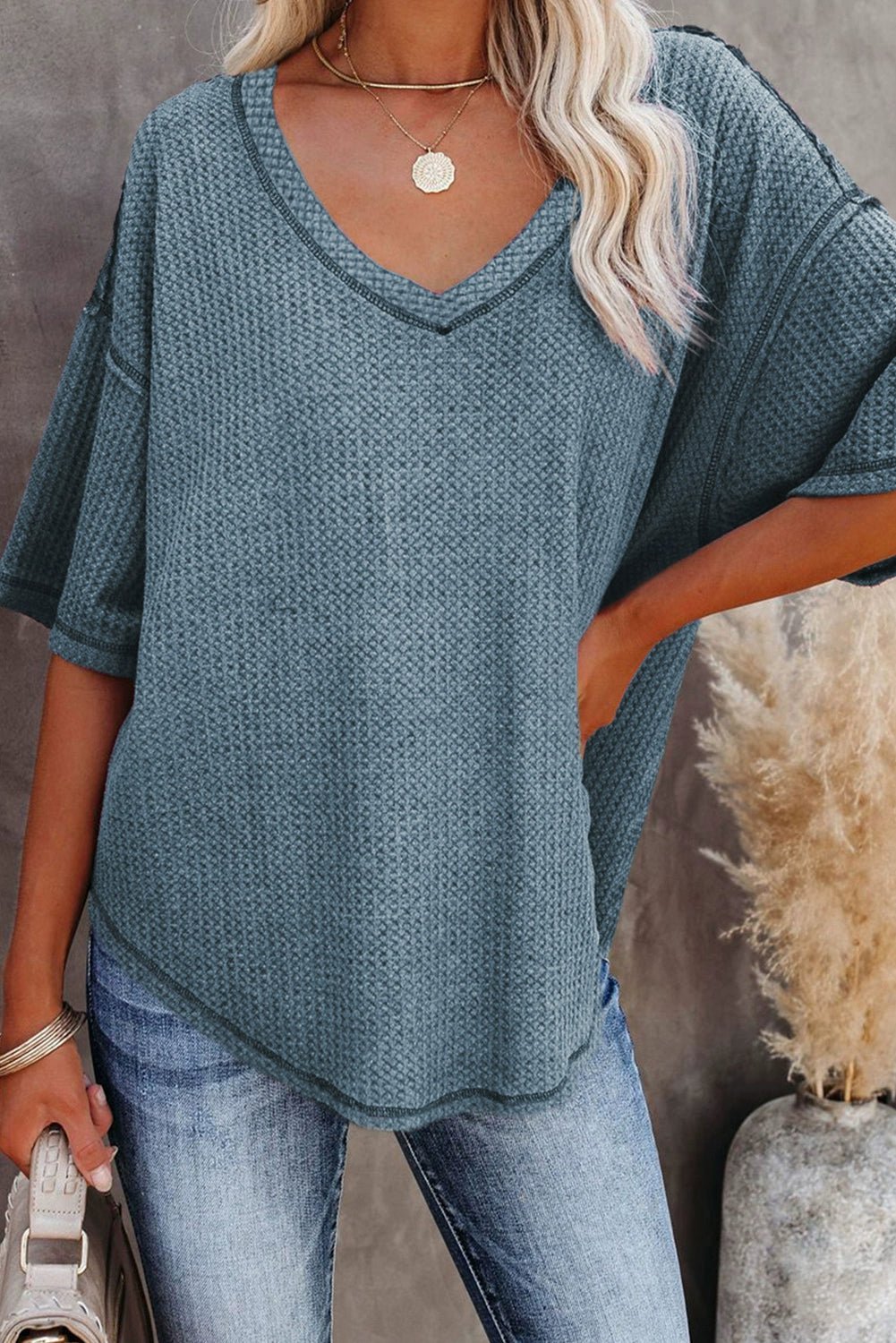 Dilamon New Arrival Pure Color Casual Half Sleeve Shirt Women&