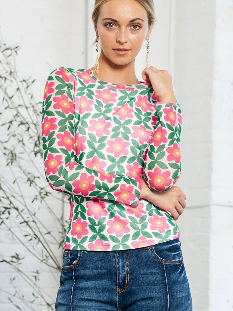 2024 Spring Slim Fit Long-Sleeve Printed Shirt for Women. - Kaiju Mafia