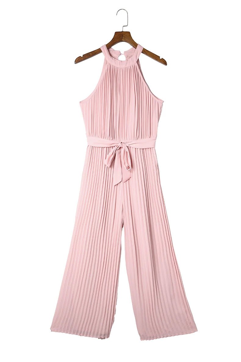 2024 Summer New Arrival Pure Color Halter Jumpsuit Women&