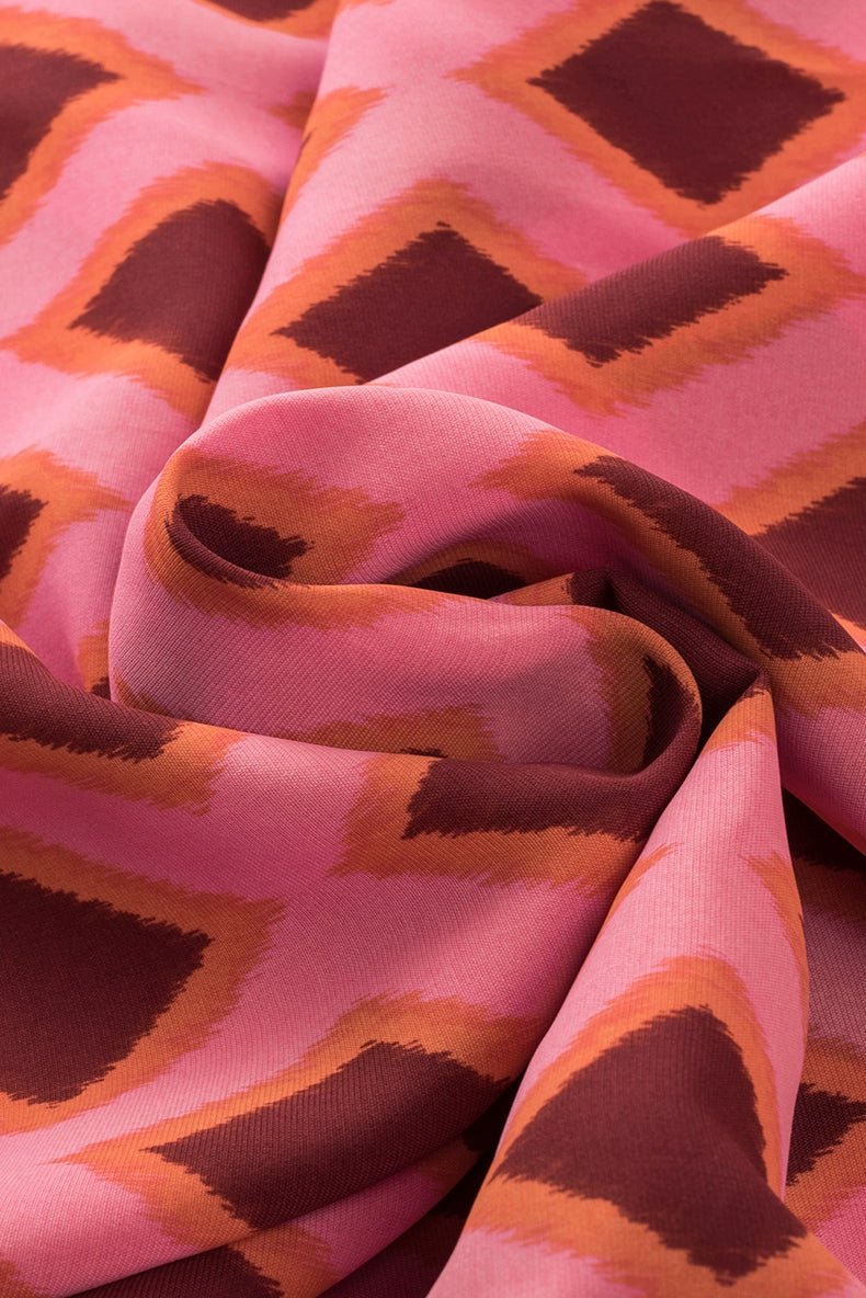 Fashion Geometric Print Sling Long Dress 2024 Summer New Arrival Loose Waist round Neck Sleeveless Thin Dress - Kaiju Mafia