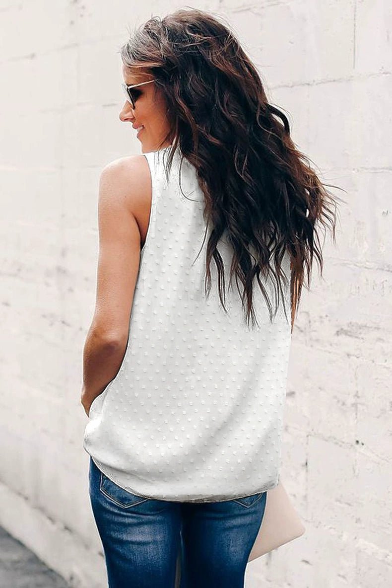 Sleeveless Trendy Loose Chiffon I - Shaped Vest Tops - Kaiju Mafia