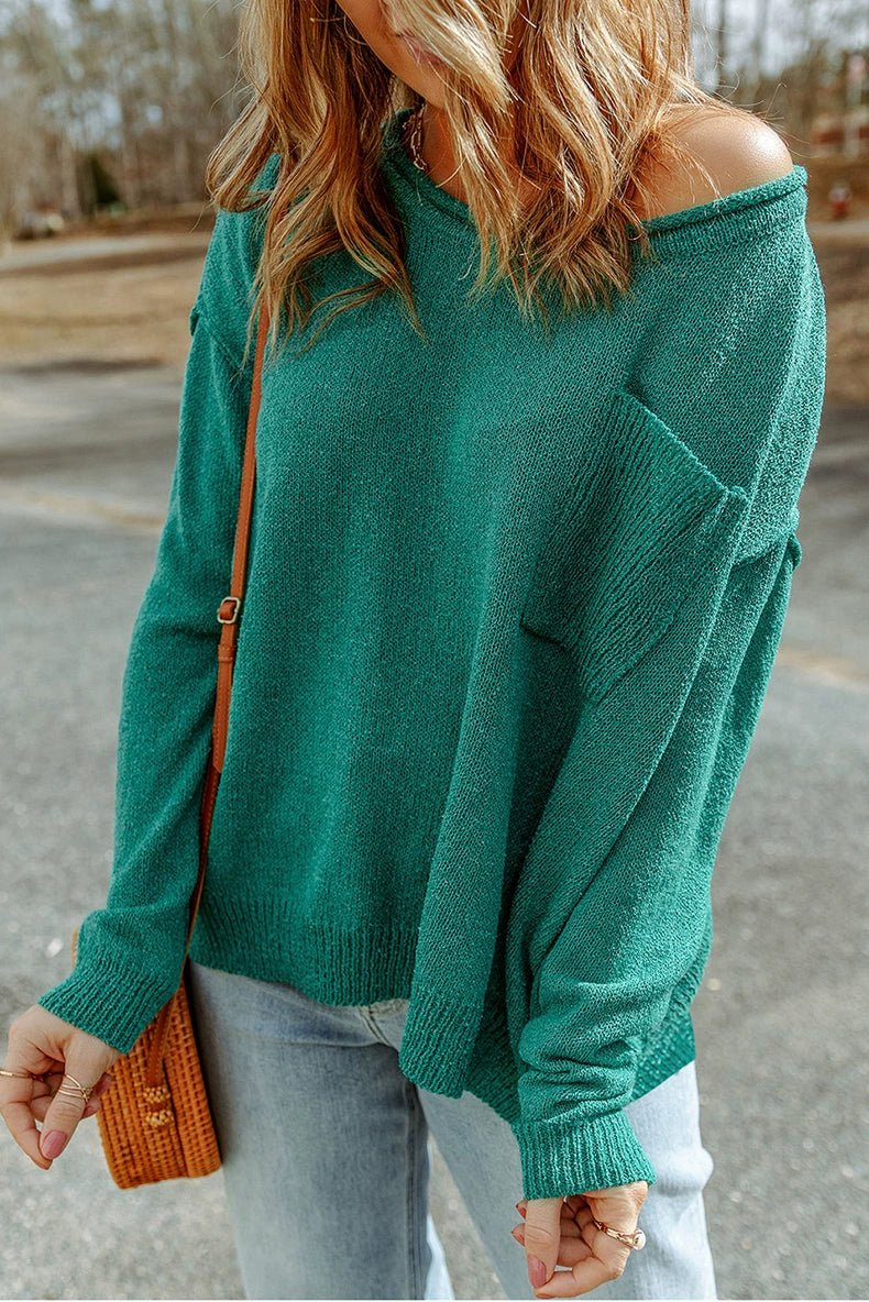 Fall 2024 New Arrival Pure Color Long Sleeves Sweater Female European and American Leisure Wind Thread Knitting Thermal Head Cover Tops Female - Kaiju Mafia