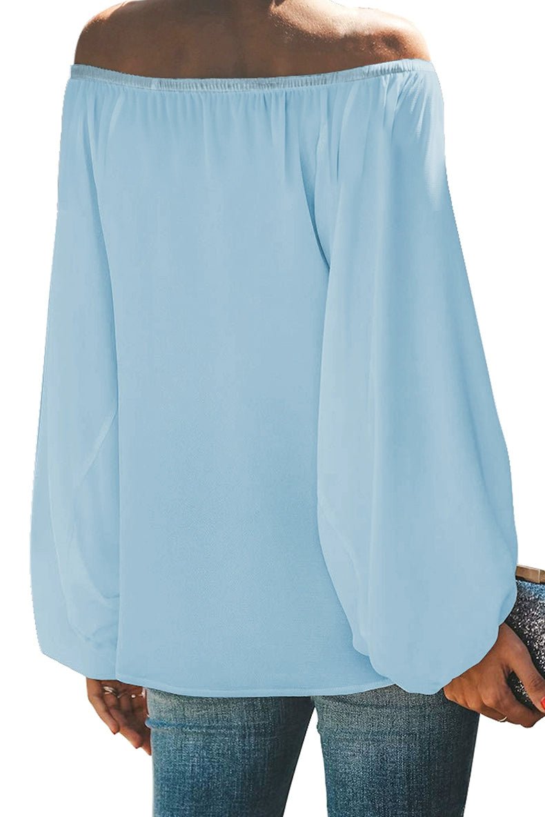 Off - the - Shoulder Fashion Tube Top off - Neck Pullover Long Sleeves Shirt - Kaiju Mafia