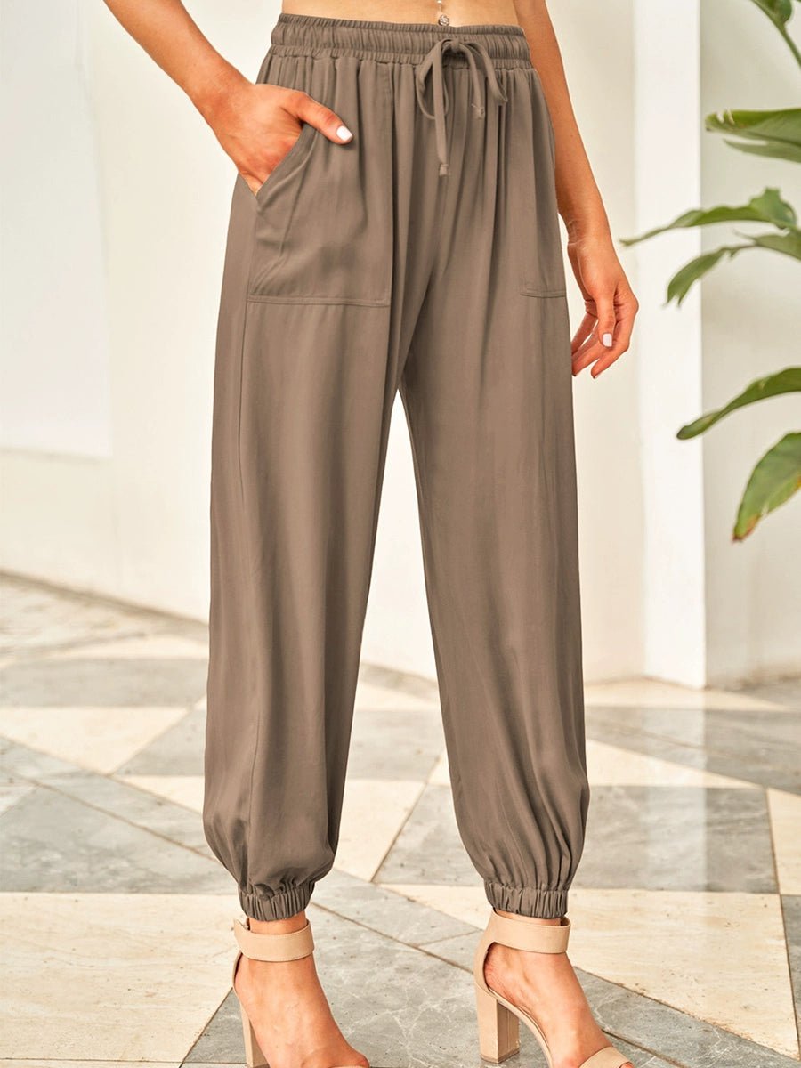 European Loose Lace - up Ankle - Length Pants - Kaiju Mafia