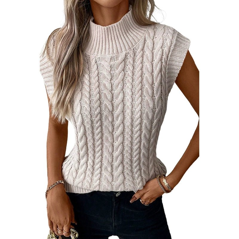 Fashion round Neck Pullover Sleeveless Sweater Women&