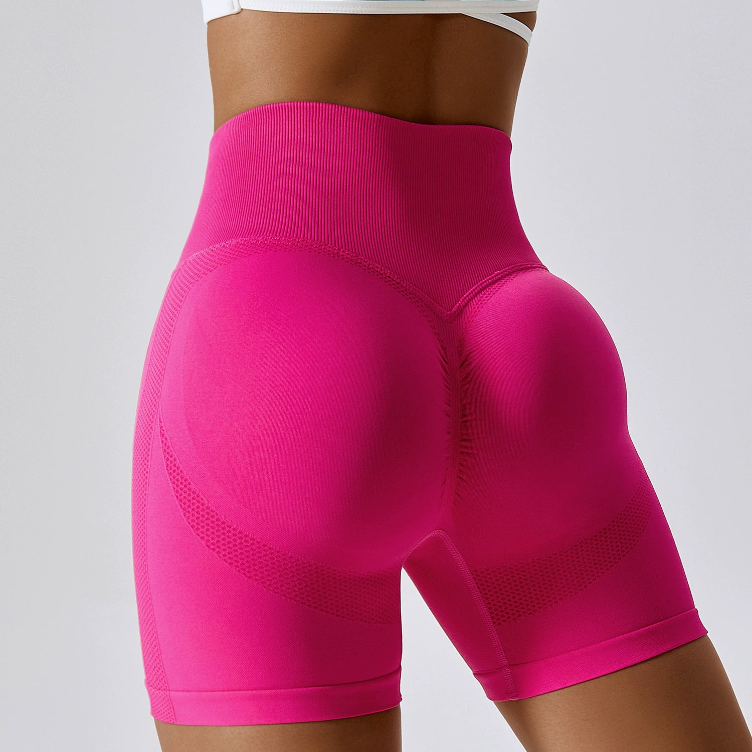 Peach Hip Raise High Waist Yoga Shorts - Kaiju Mafia