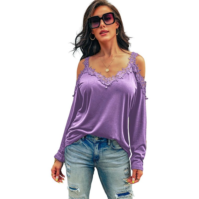 Fashion Sexy Thin Long Sleeves T-shirt Women&
