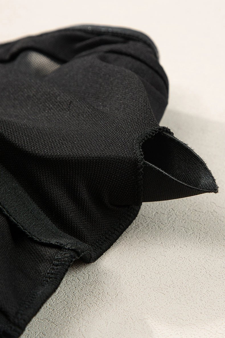 2024 Summer One - Shoulder Diagonal Collar One - Piece Swimsuit Female Fashion New Arrival Slim Cover Belly Mesh Patchwork Quick - Drying Swimwear - Kaiju Mafia