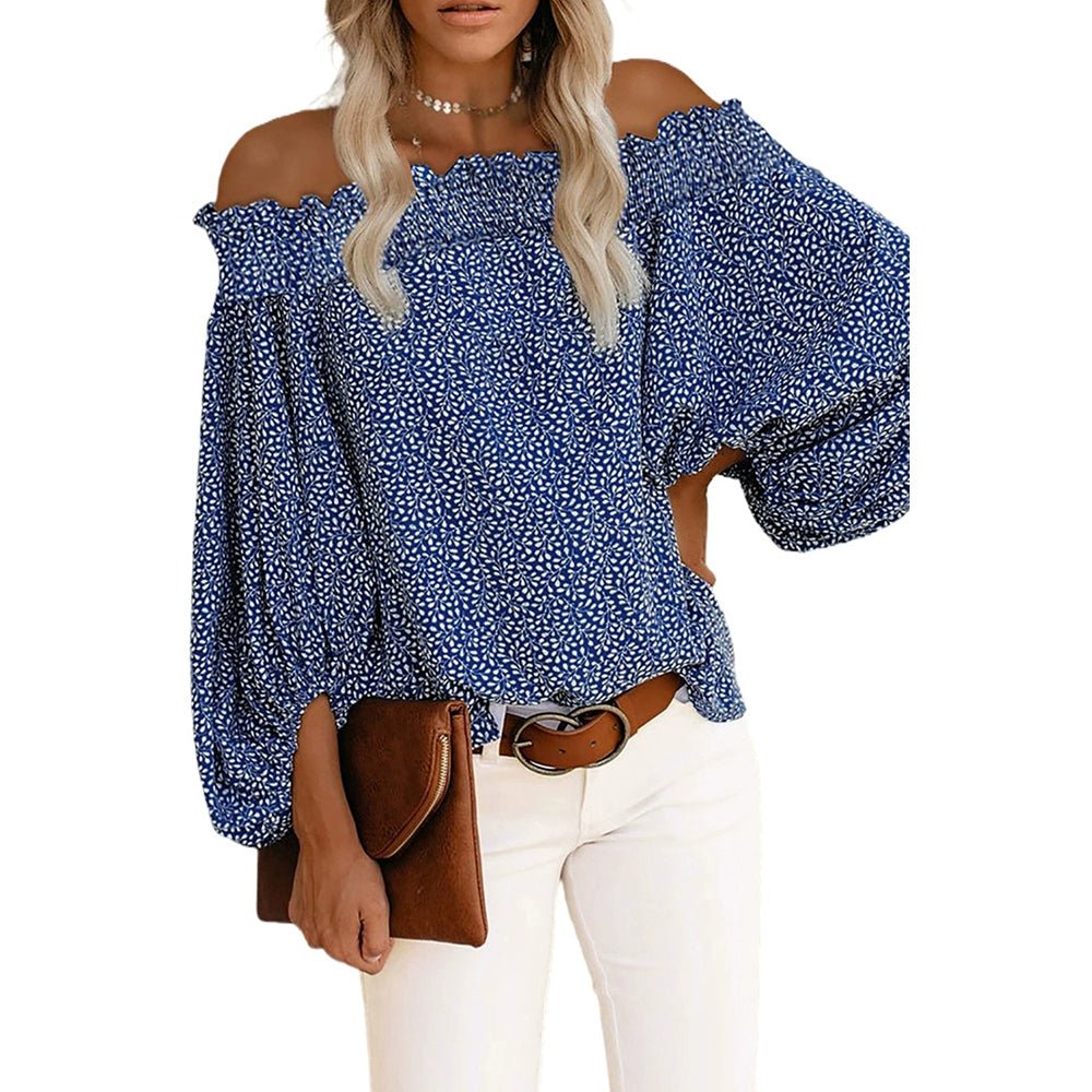 Off - the - Shoulder Fashion off - Neck Trendy Loose Chiffon Shirt - Kaiju Mafia