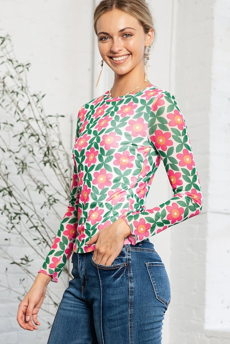 2024 Spring Slim Fit Long-Sleeve Printed Shirt for Women. - Kaiju Mafia