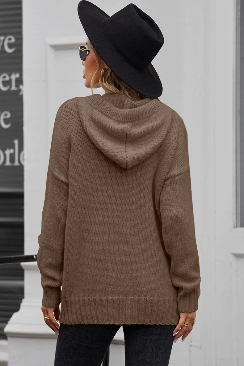 2024 Fashion Pure Color Kangaroo Pocket Turtleneck Knitting Sweater Female Winter New Arrival Thickened Heattech Thickening Sweater Female - Kaiju Mafia