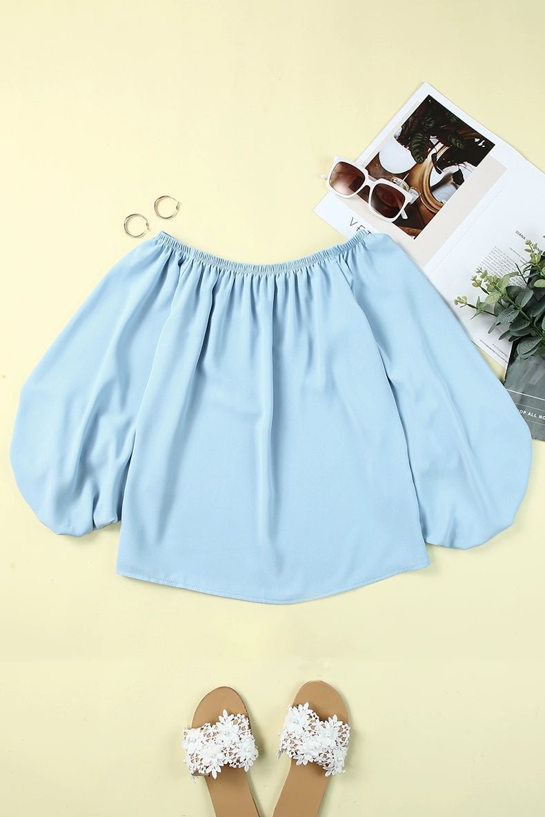 Off - the - Shoulder Fashion Tube Top off - Neck Pullover Long Sleeves Shirt - Kaiju Mafia