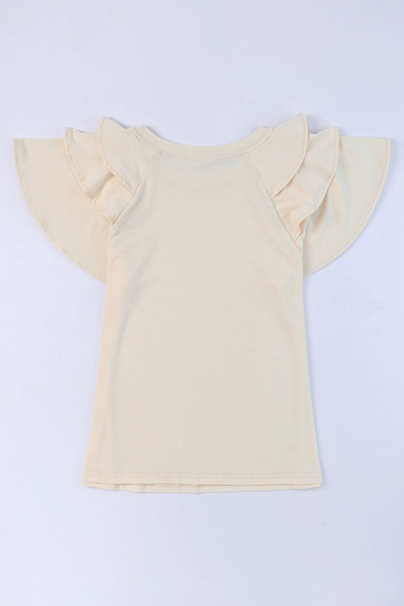 Pleated Summer Silm Thin Top T-shirt with Short Sleeves - Kaiju Mafia