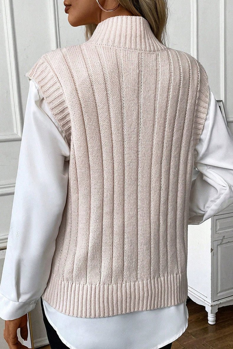 Fashion round Neck Pullover Sleeveless Sweater Women&