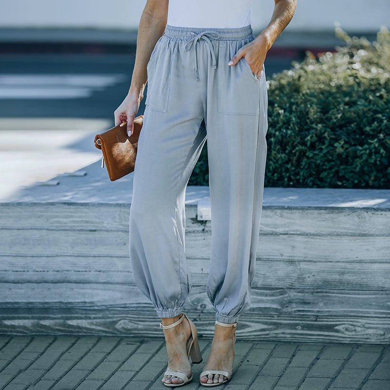European Loose Lace - up Ankle - Length Pants - Kaiju Mafia