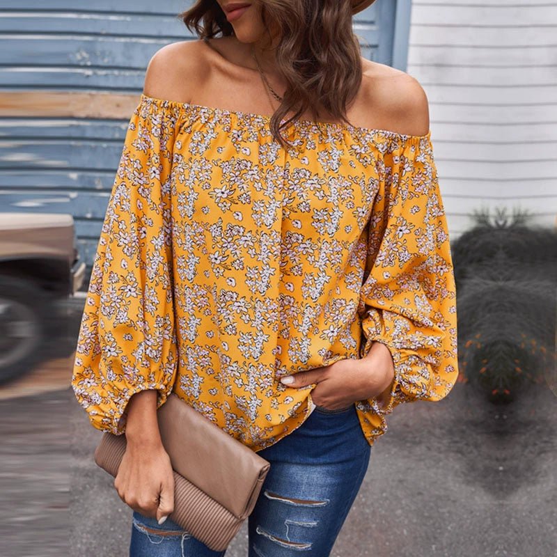 Off - the - Shoulder Fashion Tube Top off - Neck Pullover Long Sleeves Shirt - Kaiju Mafia