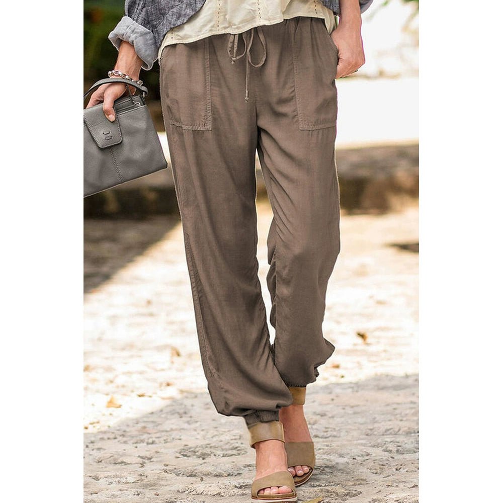 European Loose Lace - up Ankle - Length Pants - Kaiju Mafia