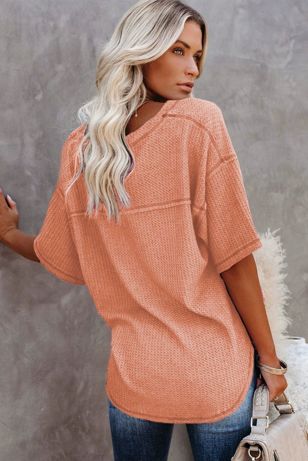 Dilamon New Arrival Pure Color Casual Half Sleeve Shirt Women&