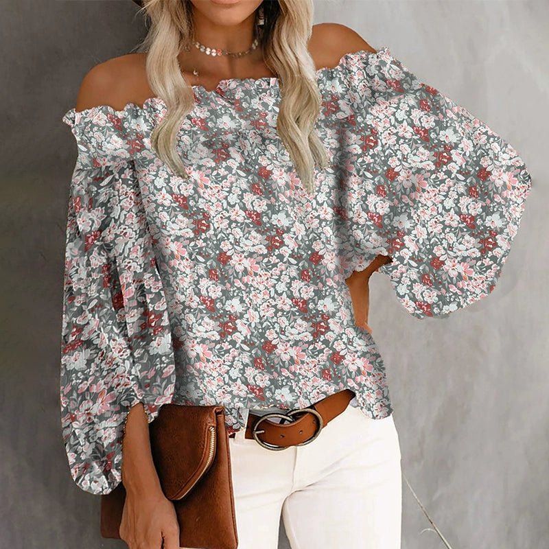 Off - the - Shoulder Fashion off - Neck Trendy Loose Chiffon Shirt - Kaiju Mafia