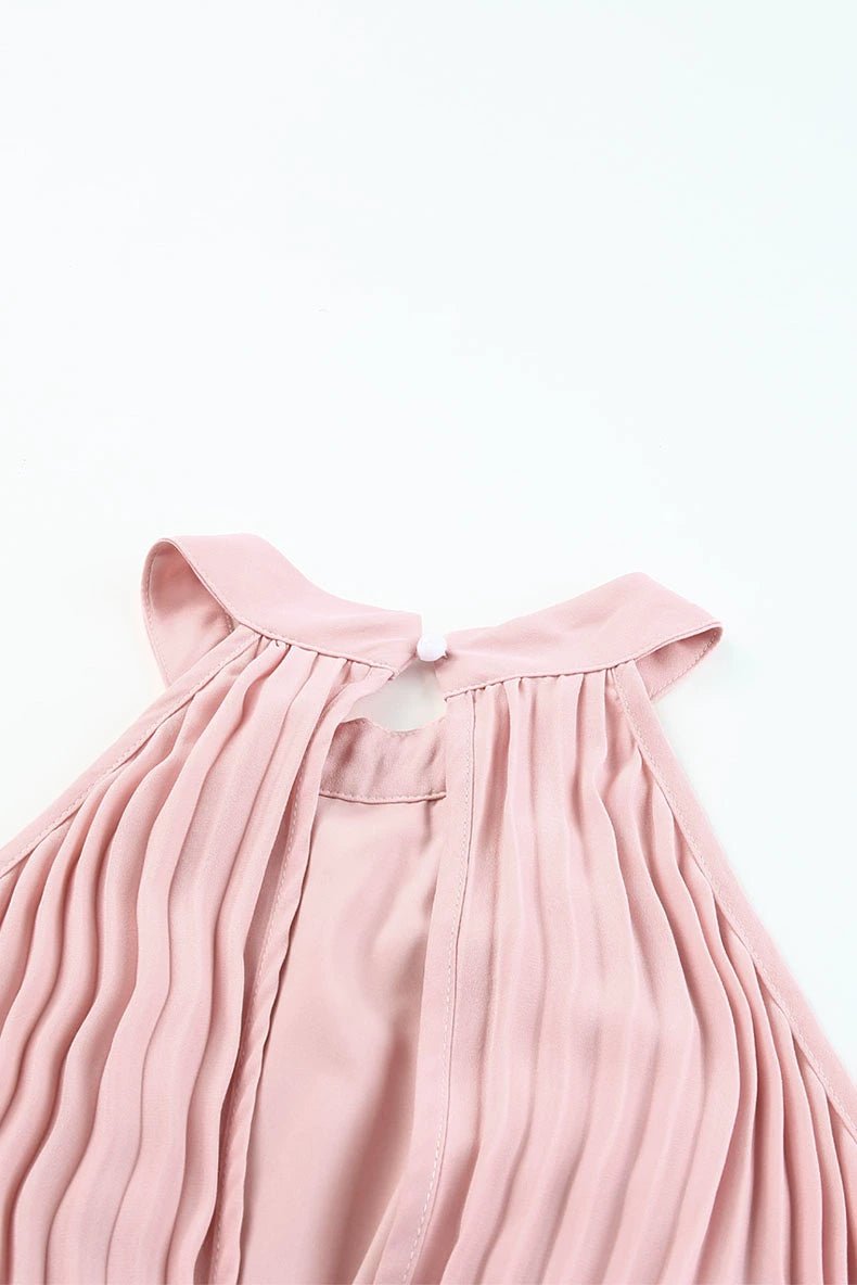 2024 Summer New Arrival Pure Color Halter Jumpsuit Women&