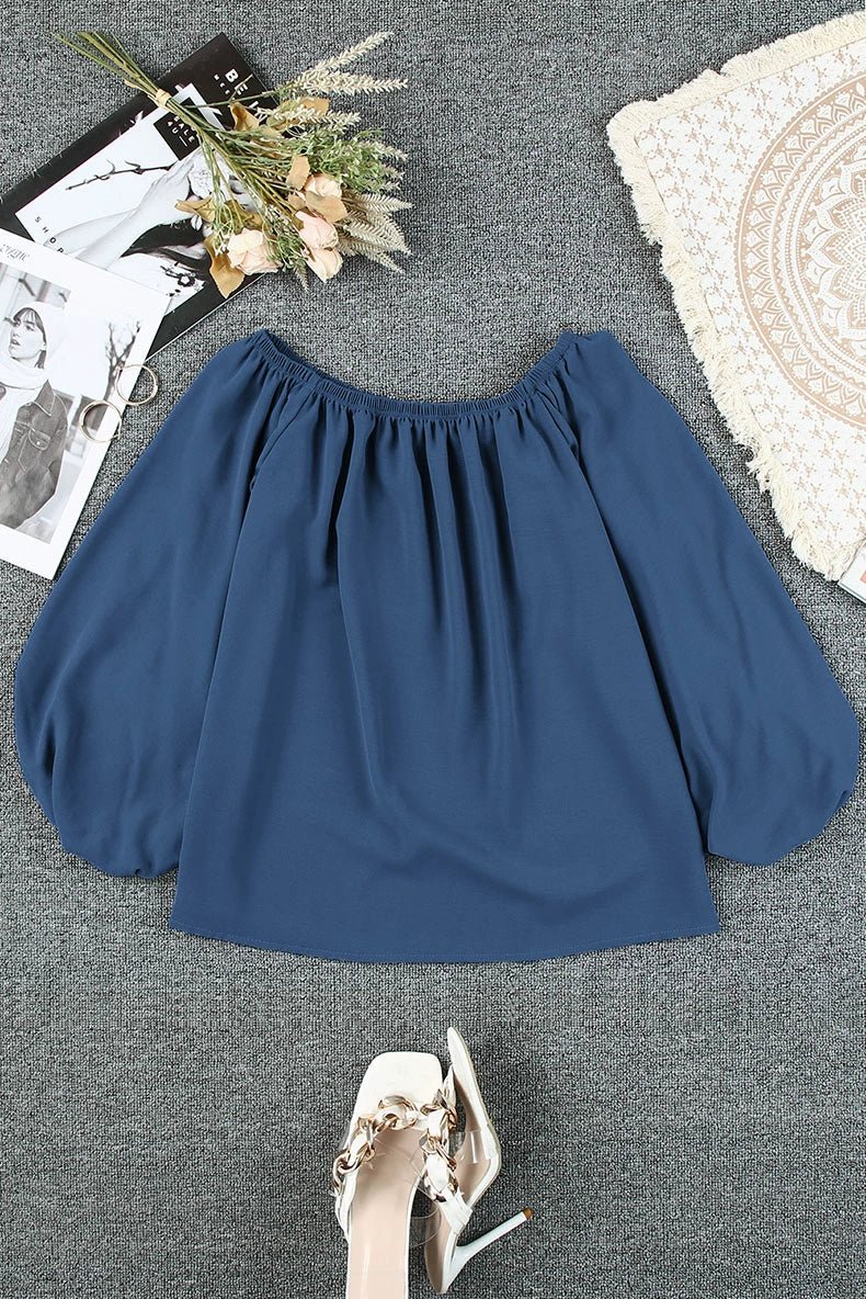 Off - the - Shoulder Fashion Tube Top off - Neck Pullover Long Sleeves Shirt - Kaiju Mafia