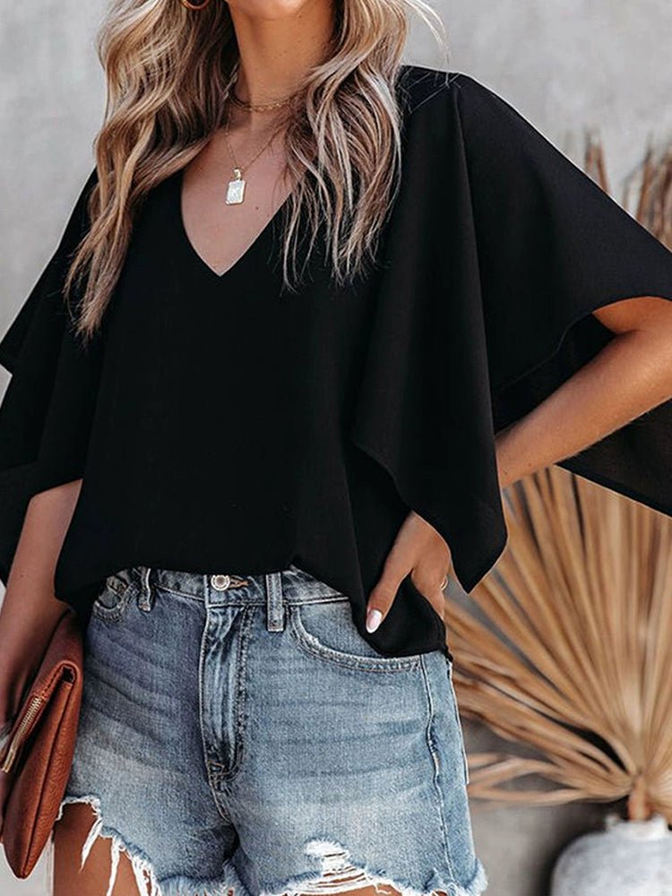 Fashion Minimalist White Loose Pullover Top Short Sleeve - Kaiju Mafia