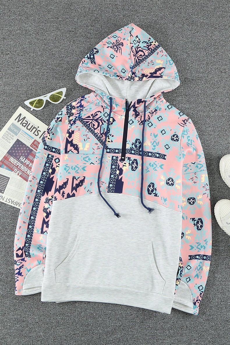 Special Offer Fashion Pullover Hooded Long Sleeve Sweater Women 2024 Autumn Plaid Printed Stitching Warm Tops Women - Kaiju Mafia