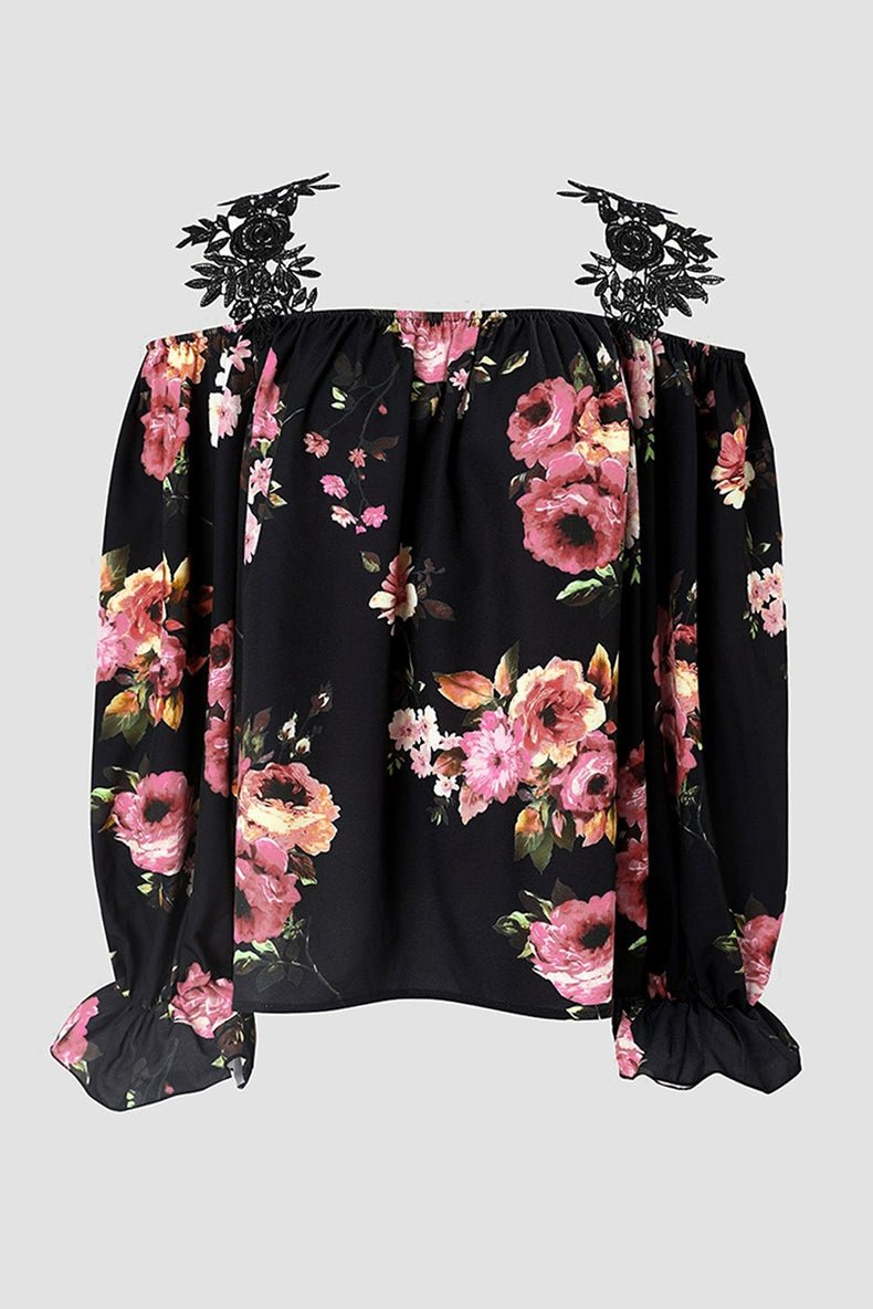 Autumn and Winter Printing Long Sleeves Fashion Pullover Tops Chiffon Shirt - Kaiju Mafia
