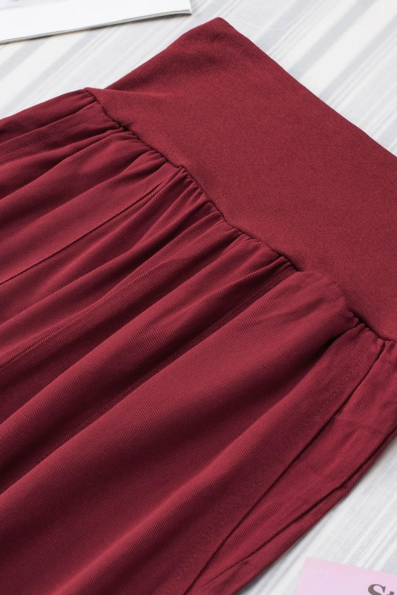 High Waist Nine Points European and American Fashion Minimalist Loose - Fit Tappered Trousers - Kaiju Mafia