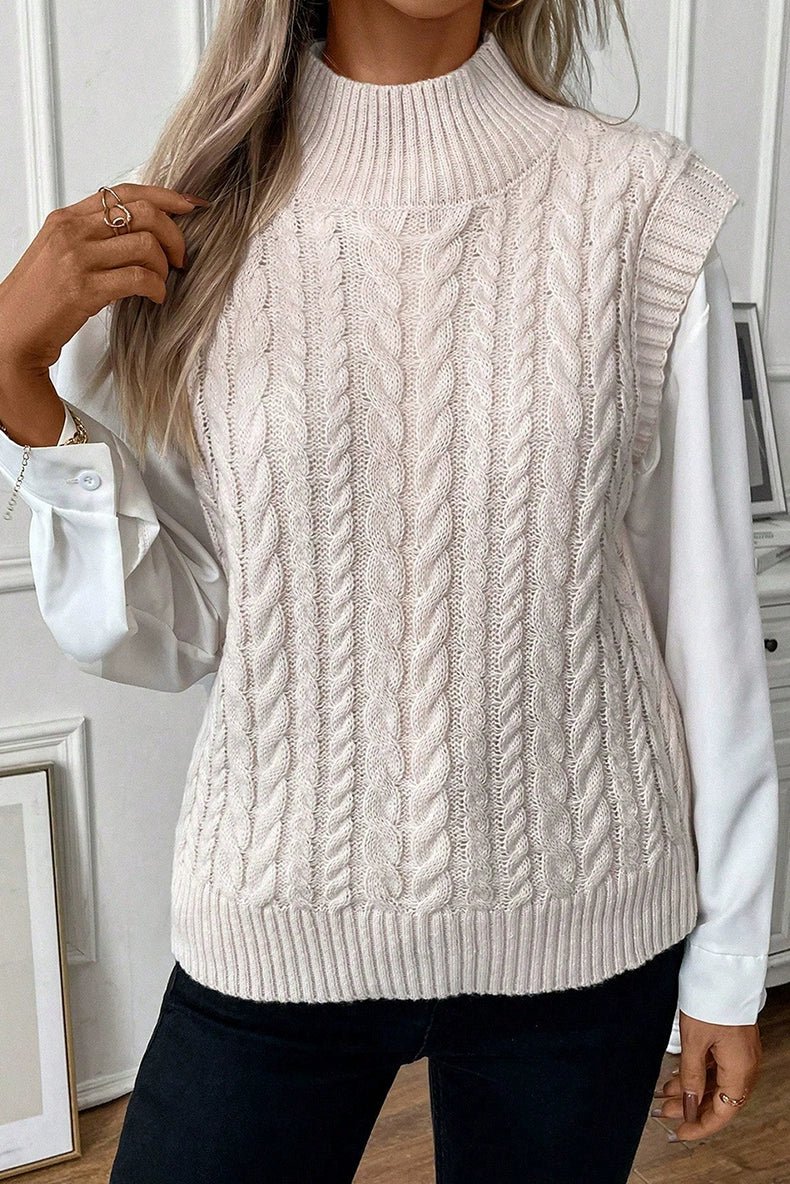 Fashion round Neck Pullover Sleeveless Sweater Women&