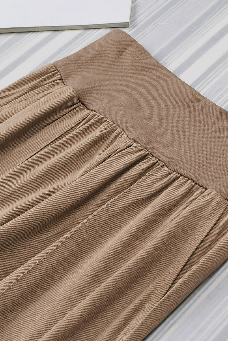 High Waist Nine Points European and American Fashion Minimalist Loose - Fit Tappered Trousers - Kaiju Mafia