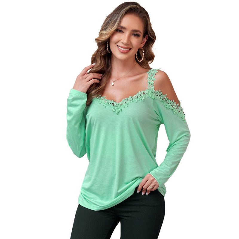 Fashion Sexy Thin Long Sleeves T-shirt Women&